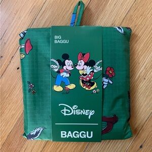 Disney big BAGGU tote storybooks scene Minnie Mickey Mouse Kelly Celtic green